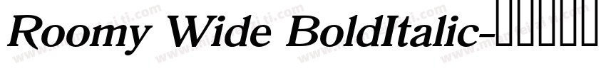 Roomy Wide BoldItalic字体转换
